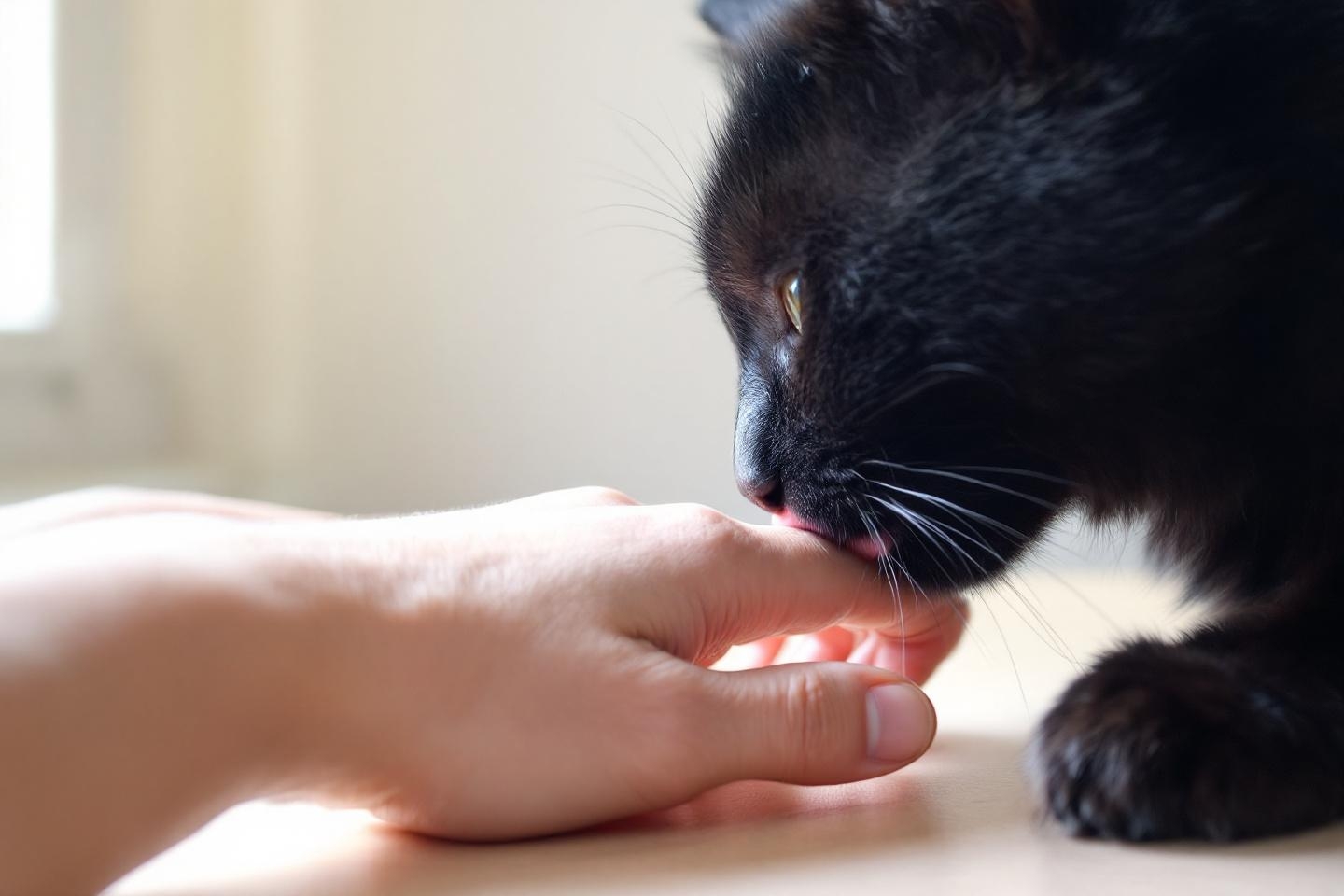 Pourquoi mon chat se met-il à me lécher la main ? Ce geste cache un message plus important qu’il n’y paraît