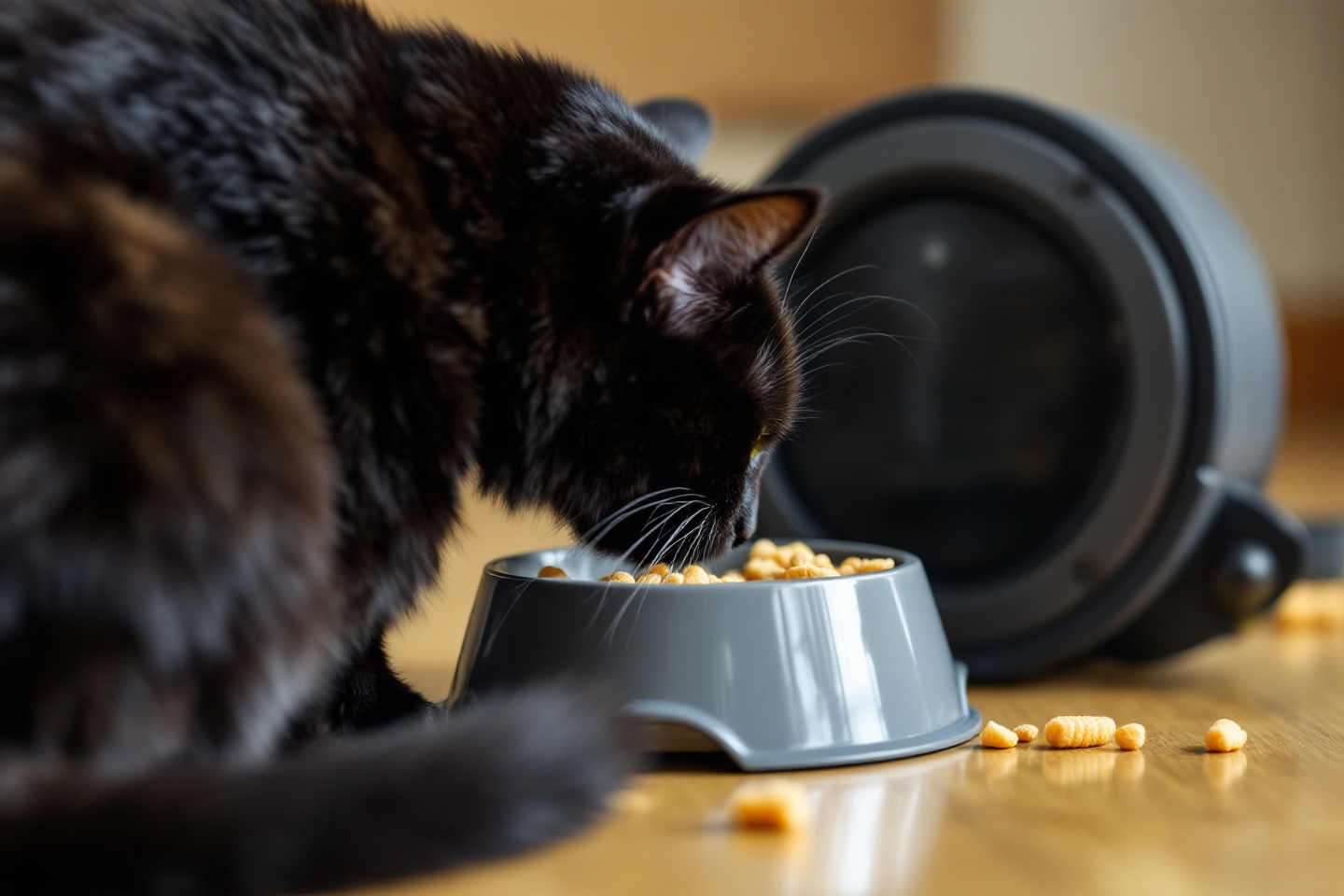 Marre des croquettes éparpillées ? Les solutions pour un repas sans dégâts avec votre chat