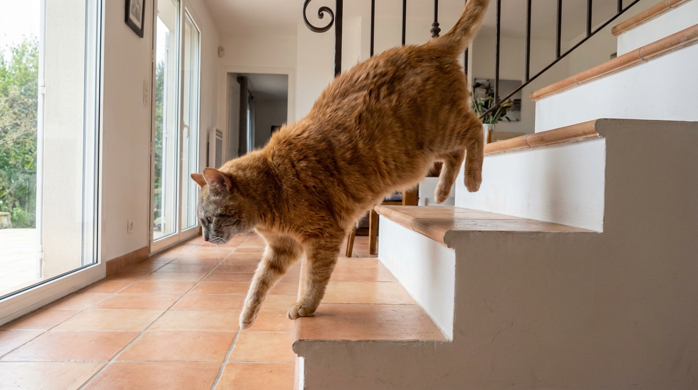 Le test de la marche d’escalier : pourquoi un mouvement synchronisé des pattes arrière à la descente n’est jamais anodin