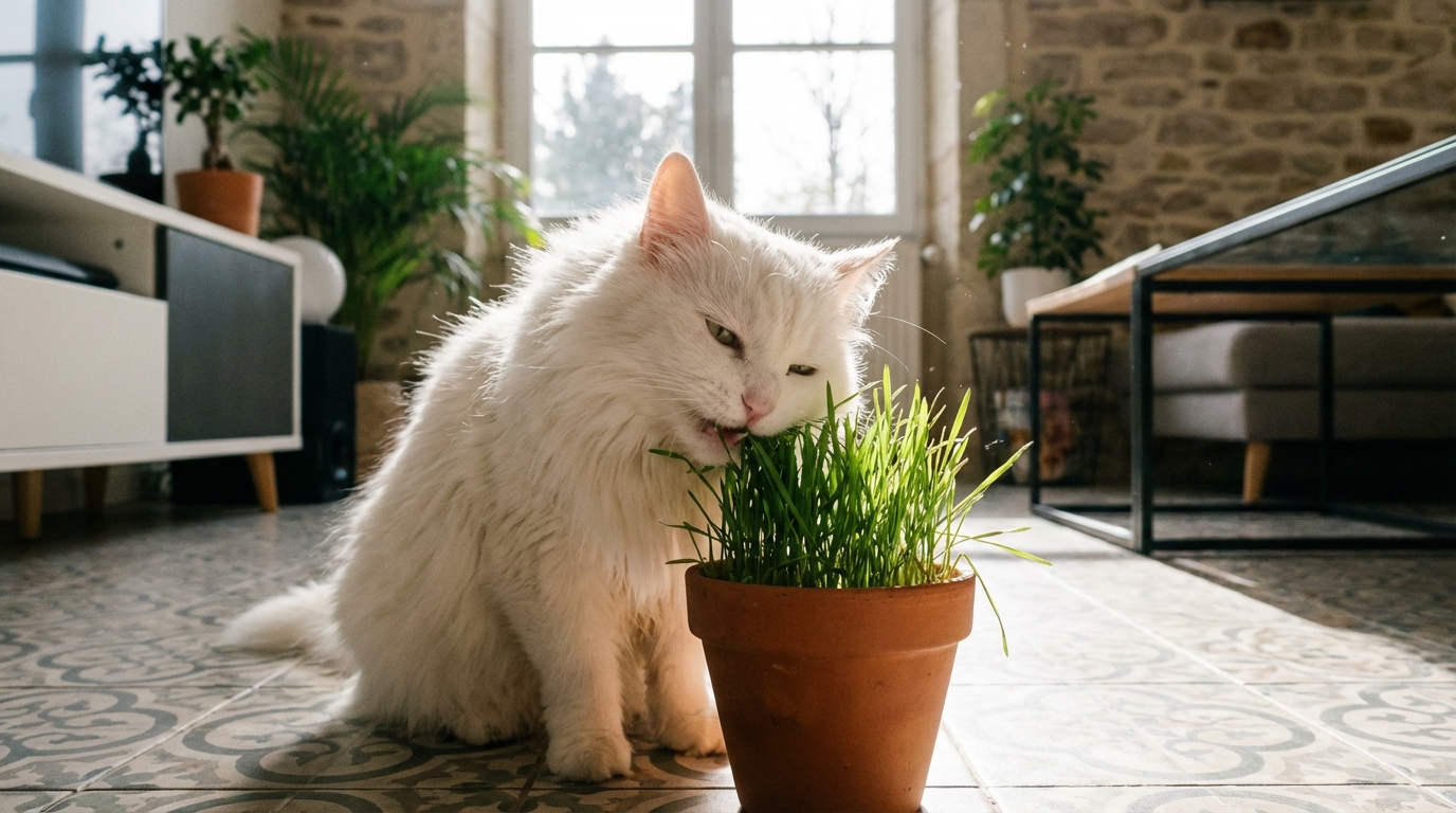 Pourquoi amener un petit bout de prairie dans votre salon est le meilleur geste santé pour l’organisme de votre chat