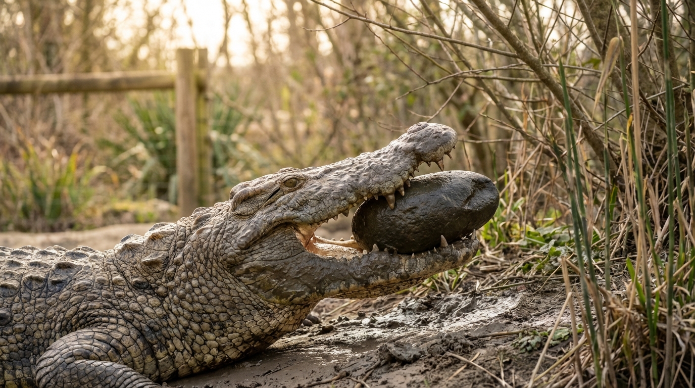Loin d’être une erreur, l’étrange habitude du crocodile d’avaler de lourds cailloux dissimule un avantage physique totalement inattendu