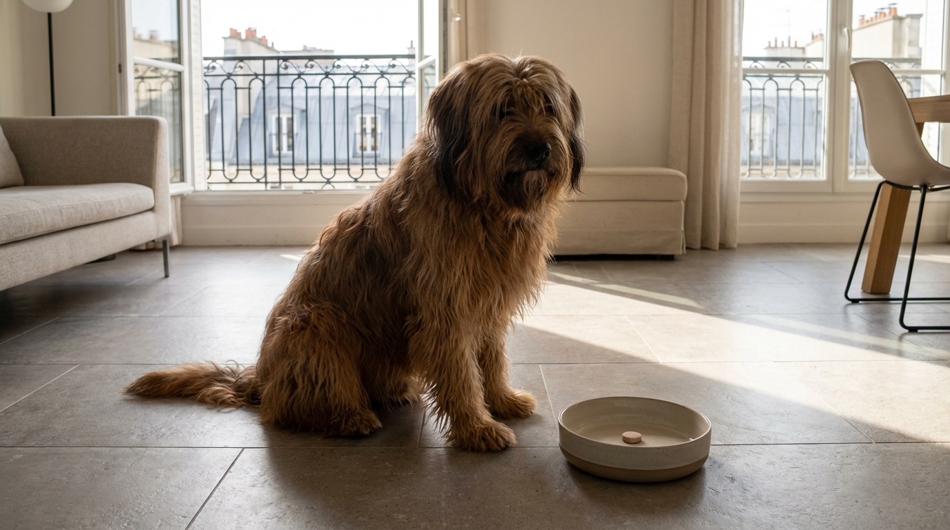 Pourquoi ce comprimé à glisser régulièrement dans sa gamelle protège en réalité bien plus que l’estomac de votre chien