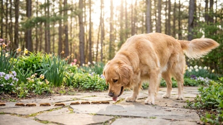 J'ai laissé mon chien renifler la file de chenilles qui traversait l'allée en mars : quand le vétérinaire lui a soulevé la...