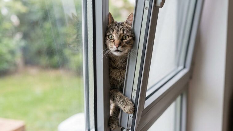 Je laissais ma fenêtre oscillo-battante entrouverte pour rafraîchir l'appartement : quand j'ai trouvé mon chat coincé dans...
