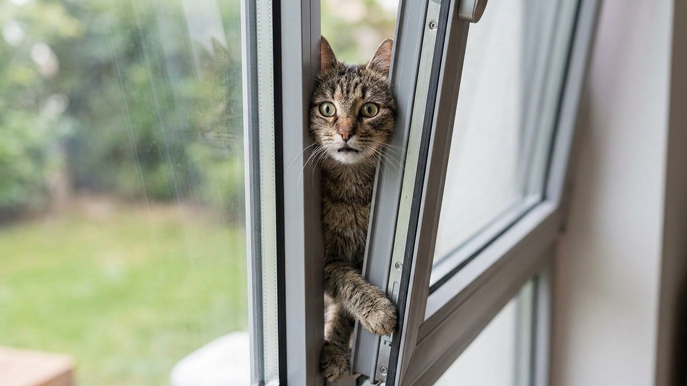 Je laissais ma fenêtre oscillo-battante entrouverte pour rafraîchir l’appartement : quand j’ai trouvé mon chat coincé dans l’angle, il était trop tard