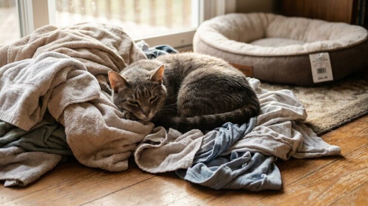 Mon chat ignorait le panier hors de prix que je lui avais offert : le jour où je l'ai retrouvé sur mon linge sale, j'ai co...
