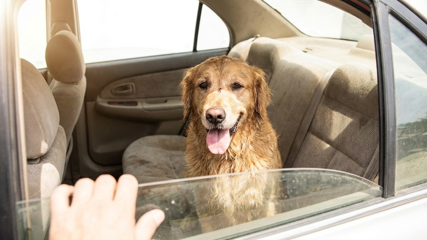 On s’obstine tous à laisser le chien dans la voiture le temps d’une course en été : cet habitacle à l’arrêt est exactement là où le coup de chaleur devient mortel