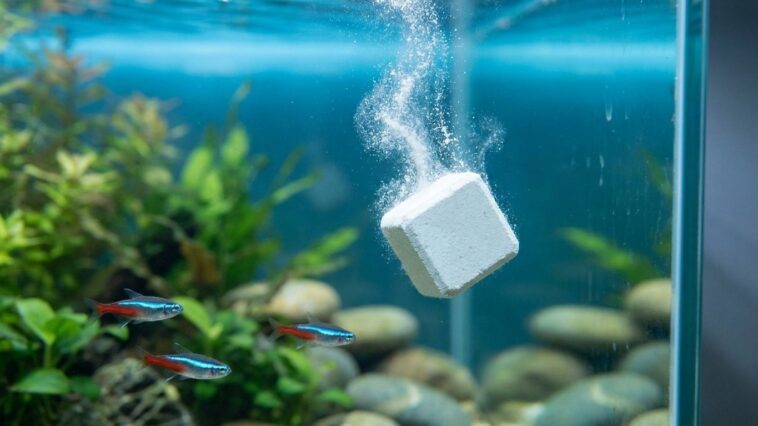 J'ai glissé un bloc de nourriture vacances dans mon aquarium avant de partir quinze jours juste pour être tranquille : au ...
