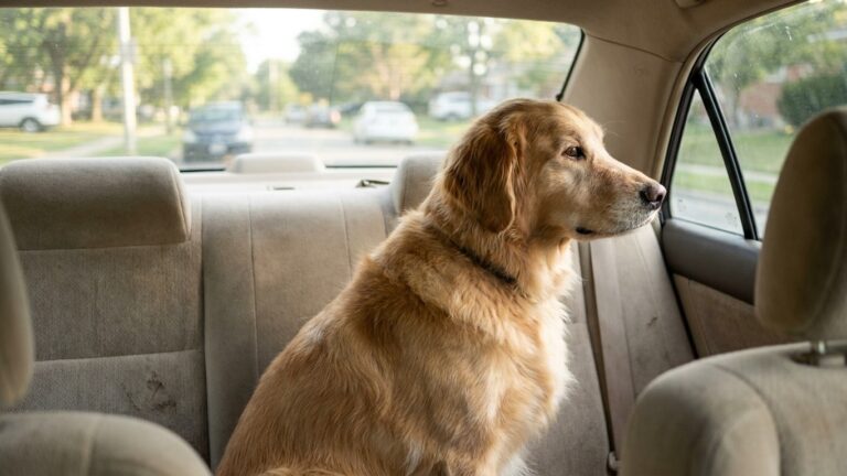 J'ai laissé mon chien libre sur la banquette arrière juste pour un trajet de vingt minutes : au premier freinage un peu se...
