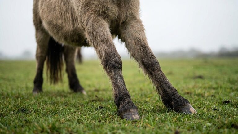 J'ai laissé mon poney au pré toute la journée après les pluies d'août juste parce que l'herbe repoussait enfin : trois sem...
