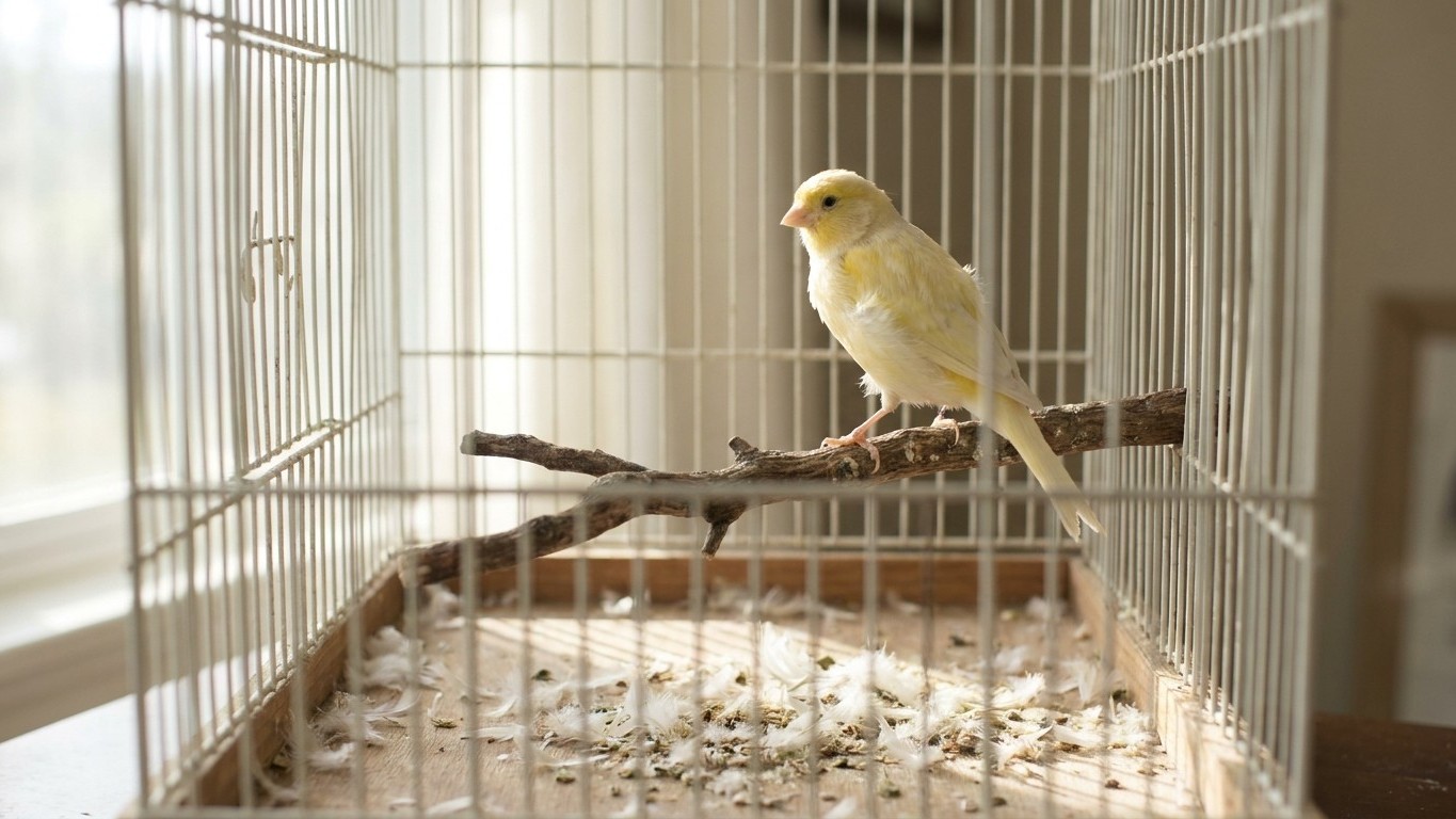 J’ai pris rendez-vous chez le vétérinaire parce que mon canari s’était tu du jour au lendemain fin août : en regardant le fond de la cage, j’ai compris ce qui lui prenait toute son énergie