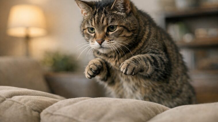 « Je pensais qu'il vieillissait tranquillement dans son panier » : pourquoi un chat qui ne grimpe plus sur le canapé se me...