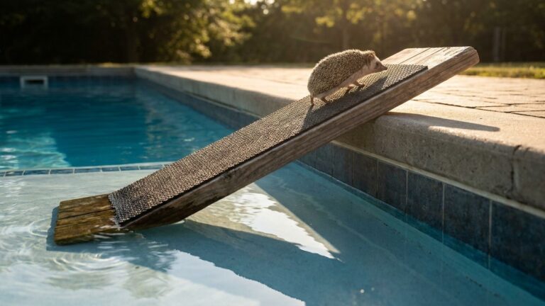 Mon voisin laisse toujours une planche accrochée au bord de sa piscine tout l'été et ce n'est pas pour les enfants