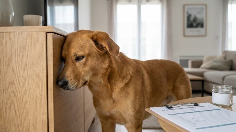 Rentrée du travail, j'ai trouvé mon chien immobile, le front collé contre le meuble du salon : la vétérinaire m'a demandé ...
