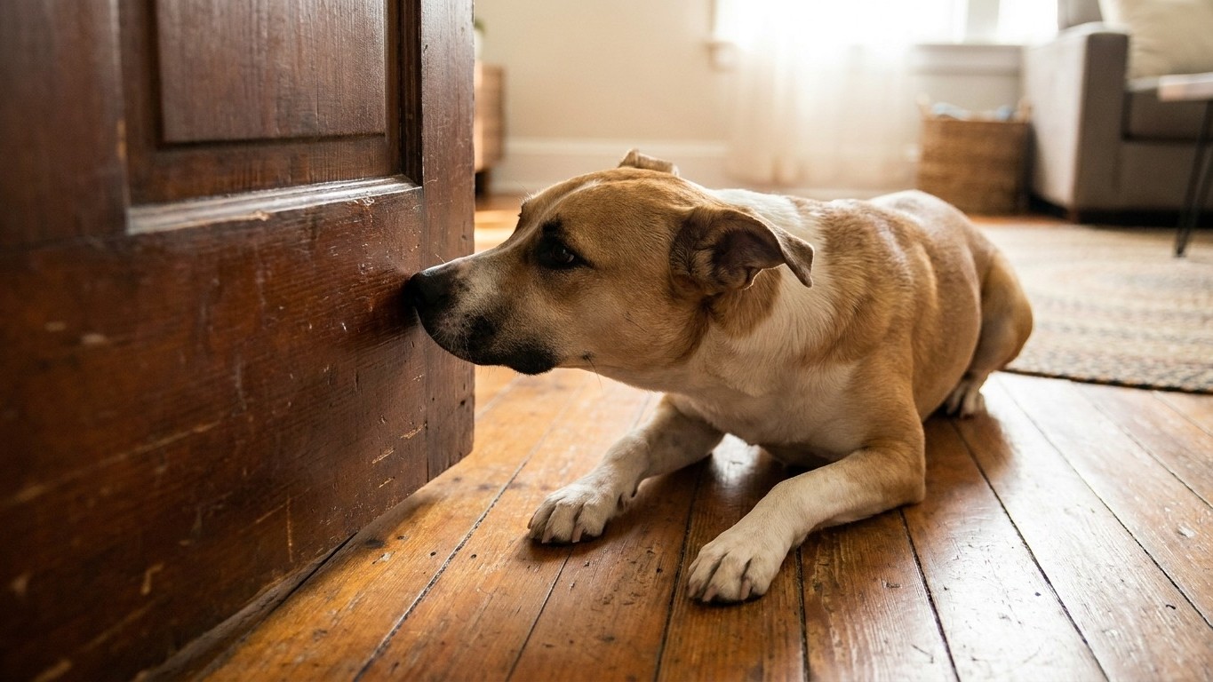 Si votre chien vient se coucher contre la porte d’entrée dès que vous attrapez vos clés, ce n’est pas de l’affection : c’est ce qui se déclenche dans les minutes suivant la fermeture
