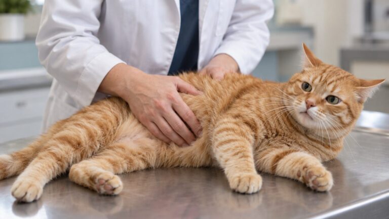 J'ai donné de l'huile à mon chat qui forçait dans sa litière depuis la veille : le vétérinaire a posé la main sur son vent...