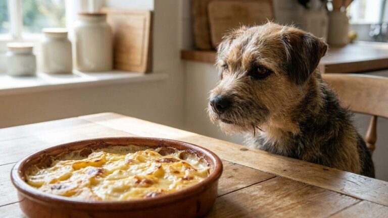J'ai donné le reste du gratin à mon chien comme chaque dimanche : le vétérinaire m'a demandé ce que j'avais mis dans la sauce