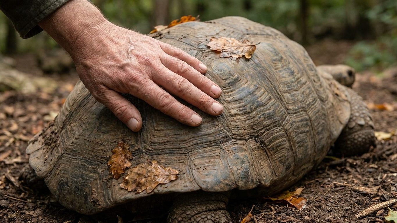 Je laissais la lampe du terrarium allumée tant qu’elle brillait sans penser à la changer : le jour où j’ai soulevé ma tortue, sa carapace a plié sous mon pouce