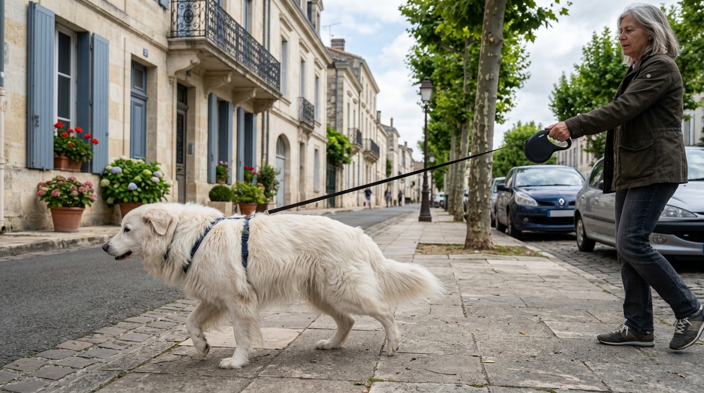 « Je pensais lui laisser plus de liberté » : pourquoi la laisse à enrouleur est la vraie raison des tractions de mon chien en balade
