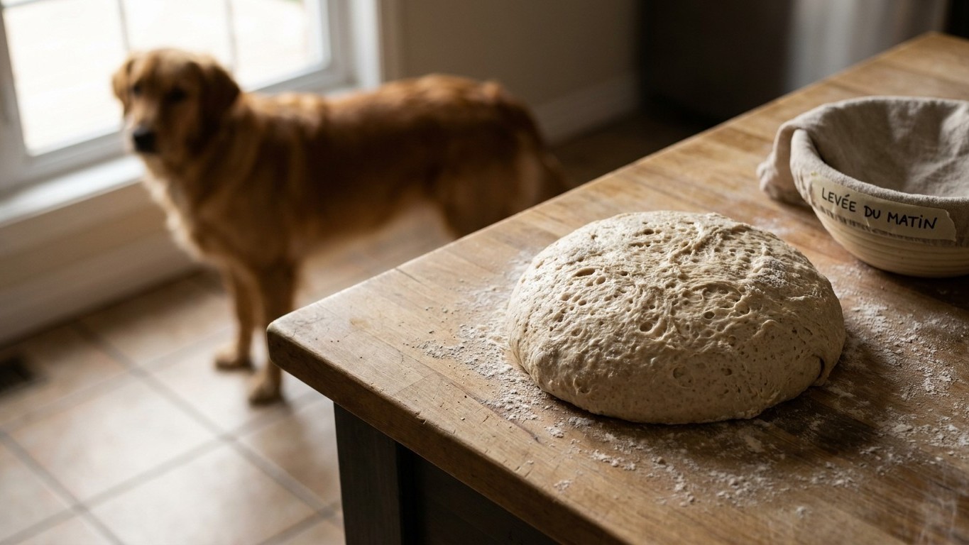 Ma pâte à pain levait sur le plan de travail depuis une heure : ce qu’un vétérinaire m’a fait remarquer en voyant marcher mon chien ce matin-là
