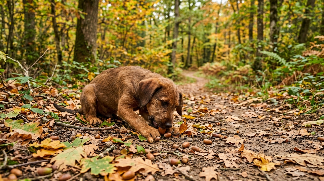 Si votre chien croque ces petites boules tombées sur les sentiers en septembre, ce n’est pas un jeu : c’est ce qu’elles contiennent qui pose problème