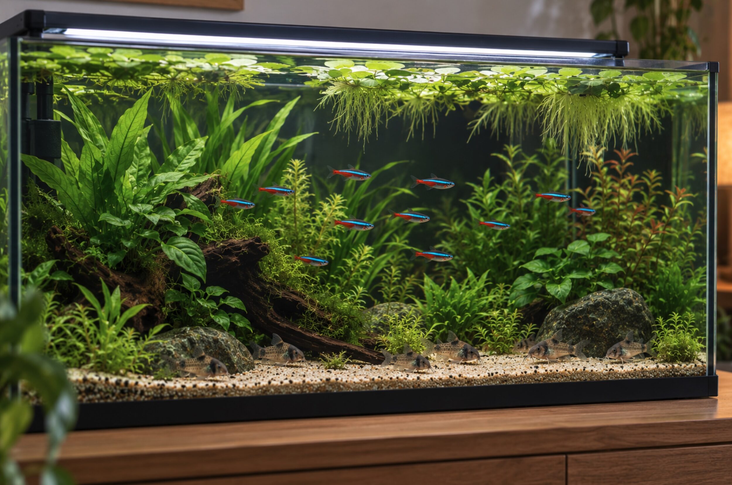 Quand la surface se couvre de vert, c'est bon signe pour votre bassin