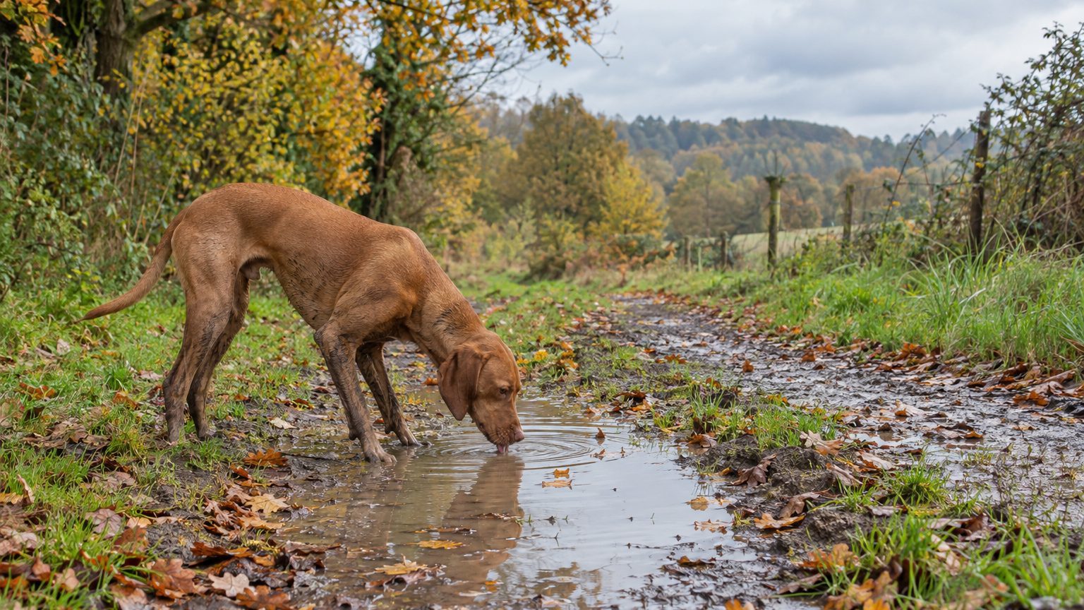 J’ai laissé mon chien boire dans les flaques du chemin pendant nos balades sous la pluie d’octobre : dix jours plus tard, le vétérinaire a regardé le blanc de ses yeux et m’a demandé s’il y avait des rats près de chez nous