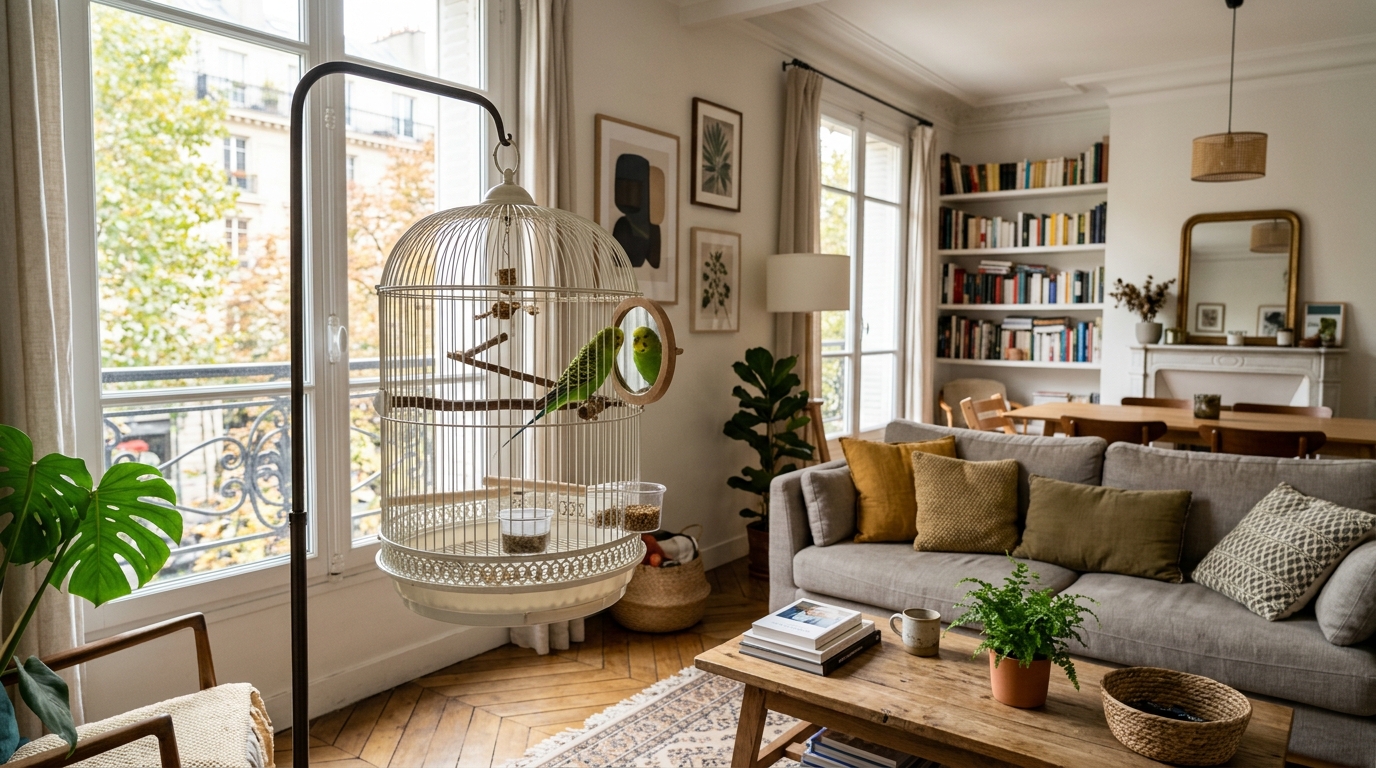 J’ai accroché un petit miroir dans la cage de ma perruche juste pour qu’elle ne s’ennuie plus : au bout de trois semaines, j’ai compris ce qu’elle cherchait vraiment dedans