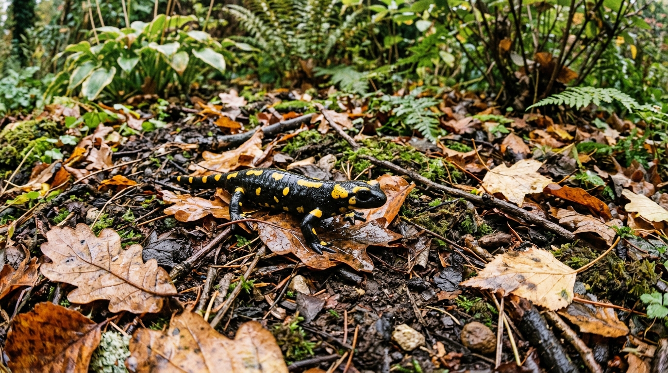 Si des salamandres apparaissent dans votre jardin juste après les pluies d’automne, ce n’est pas un hasard : elles profitent d’un moment que vous ne voyez pas